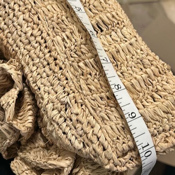 Jason Wu Rose Straw Frame Clutch Bag Tan Beige Natural Beach Coastal Raffia NWT - Picture 14 of 15